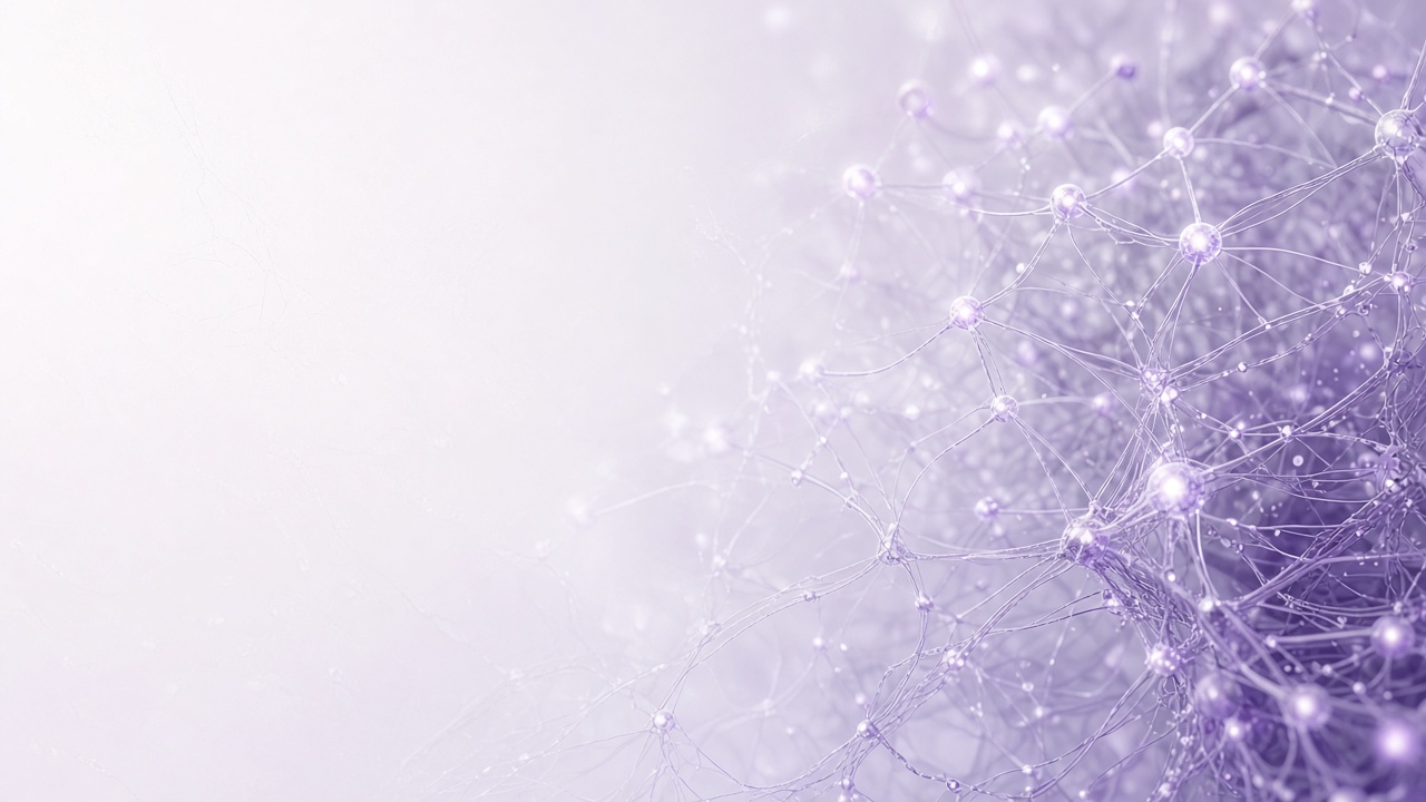An illuminated network of connected data points
